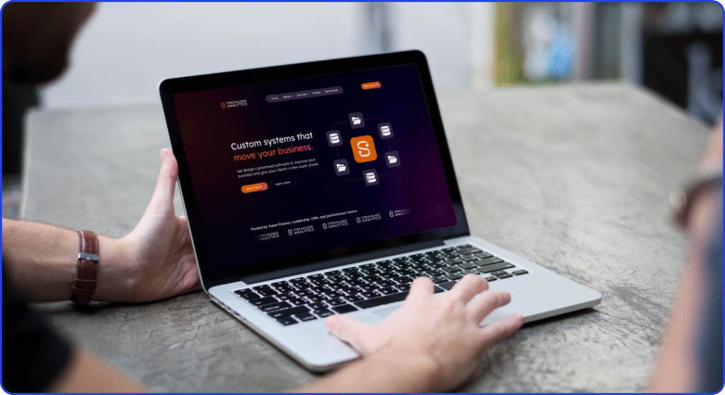 Home page design for one of our monthly design subscription clients