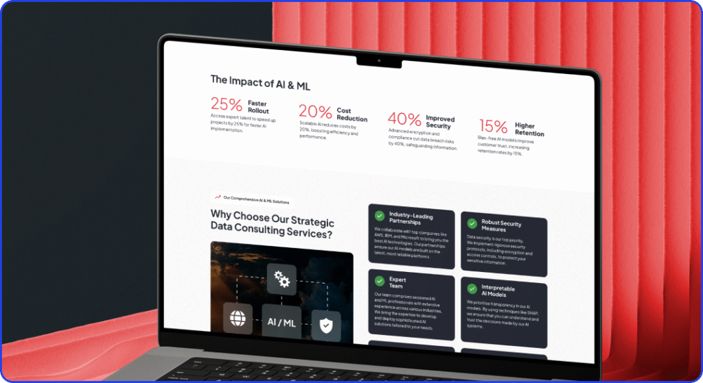 website built using their monthly design subcription for SaaS