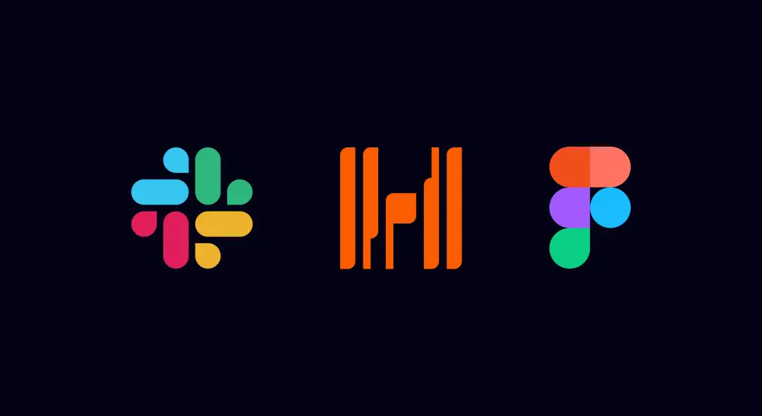 The tools our UK Design Subscription uses. Slack, Harvest and Figma